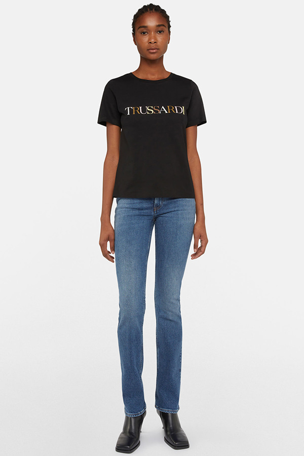 T-SHIRT TRUSSARDI - BLACK